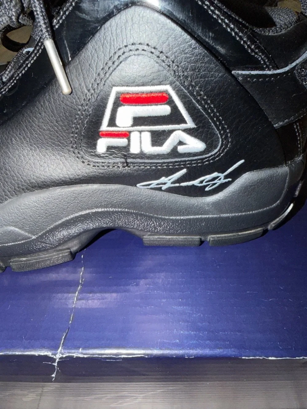 Fila Grant Hill 2 - 25th Anniversary Black High-Top Sneakers with Red Accents - Picture 3 of 9